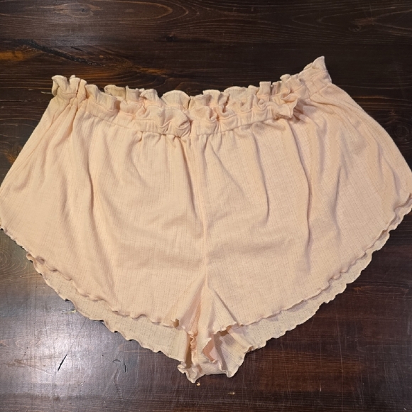By Anthropologie Blush Textured Sleep Shorts - Picture 1 of 3